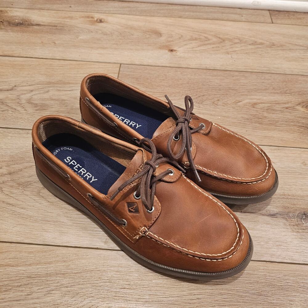 Sperry Brown Leather Authentic Original 2-Eye Topsiders Boat shoes Size 11
